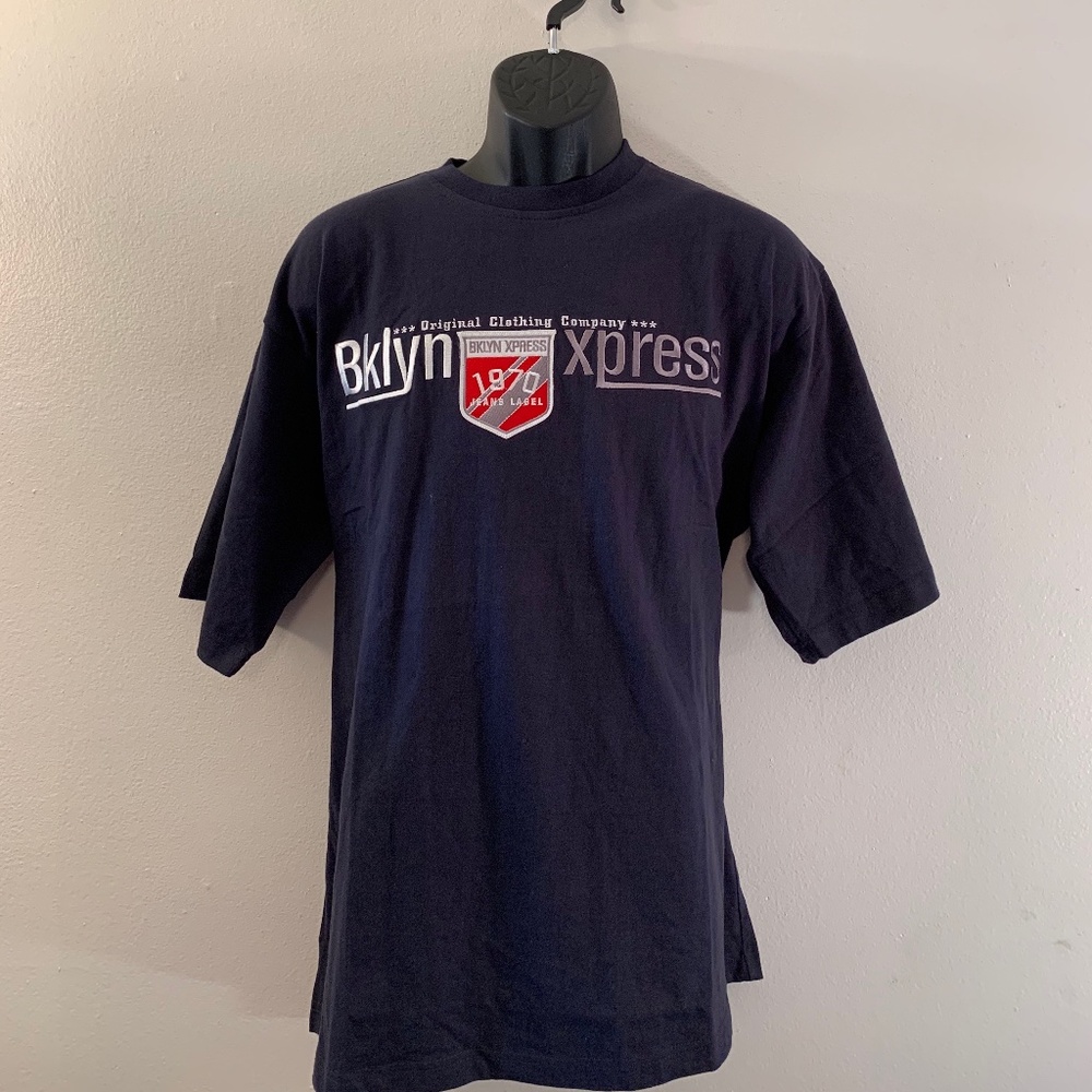 Brooklyn Express Embroidered Thick T Shirt L NWT